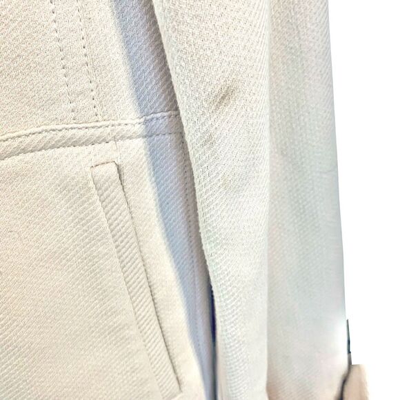 Banana Republic Women's 100% Cotton Military Cadet Jacket Size Large Ivory Cream - Picture 5 of 10